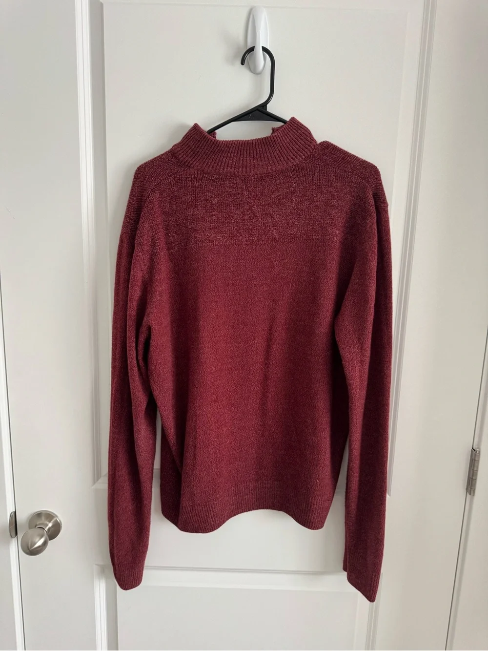 Dockers Men's Zip-Neck Sweater in Burgundy